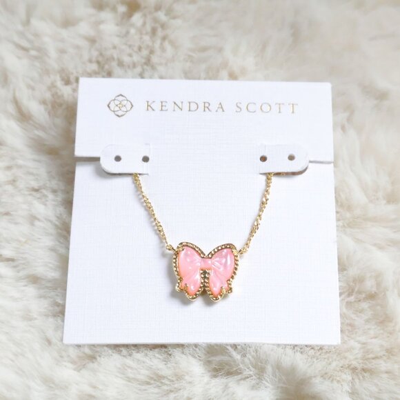 Kendra Scott Jewelry - Kendra Scott Haley Bow Gold Blush Mother-of-Pearl Necklace